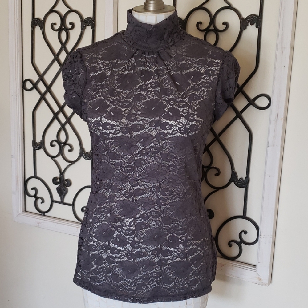 Grey lace shirt